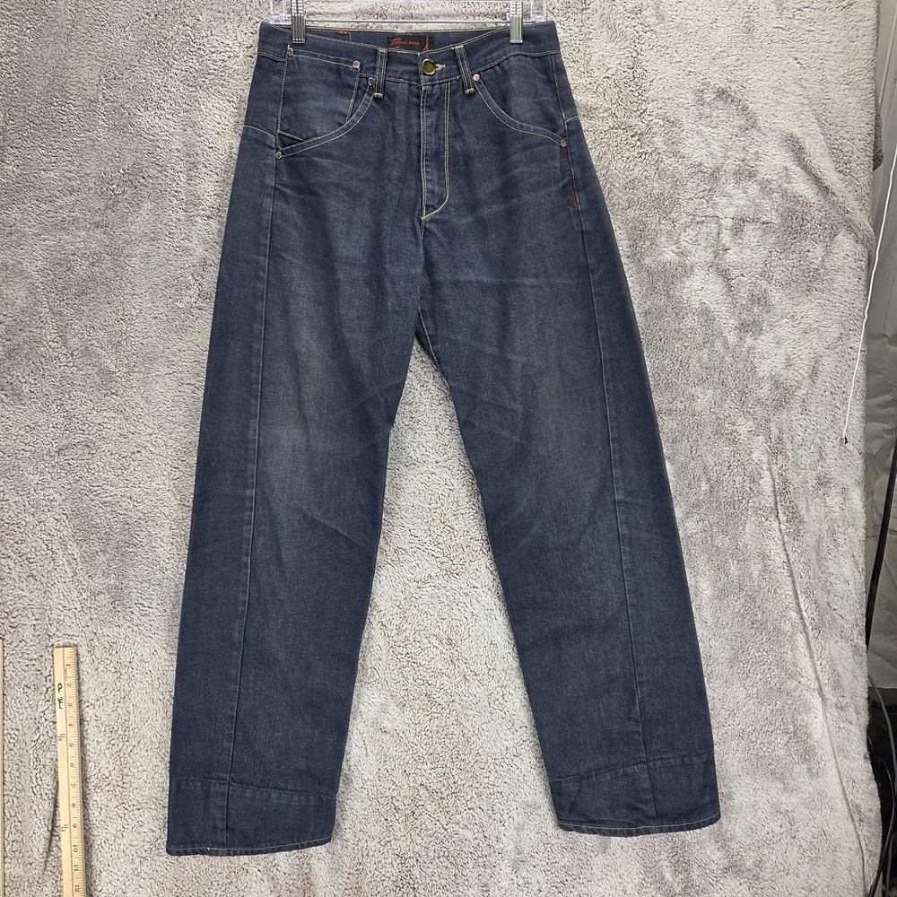 Vintage Levis Engineered Jeans Mens Blue Twisted Dark Wash Zip Fly Fits 29x30